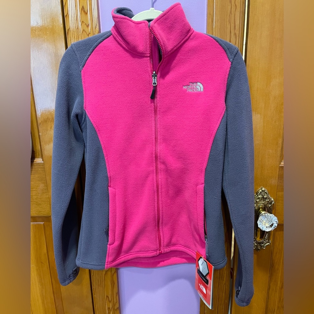 The North Face Vibrant Pink and Charcoal Jacket